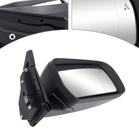 Mirror For 2019-2022 Ford Ranger ABS, PC Black Passenger Right Side Mirror, Passenger Side Door Mirror