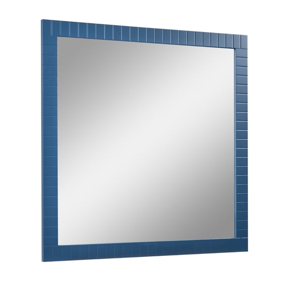 Mirror For Bath Vanity Trevi Collection Blue Matte 40"