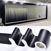 BB Hapeayou Mirror Frame Border Black Wood Grain Peel Sticker for Bathroom/Wall (3.94in×11yd)