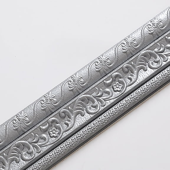 Mirror Frame Border, Peel and Stick Wall Trim Molding, 3D Decorative Self Adhesive Wallpaper Border, Flexible Waterproof Trim Strip for Baseboard, DIY Renovation & Room Decor 1Pcs