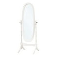 thumbnail image 1 of Mirror, Full Length, Standing, Floor, 60" Oval, Dressing, Bedroom, Wood, White, Traditional, 1 of 7