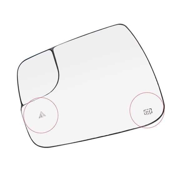 Mirror Glass Left Side Exterior Heated w/ Backing Plate for Dodge Ram 1500