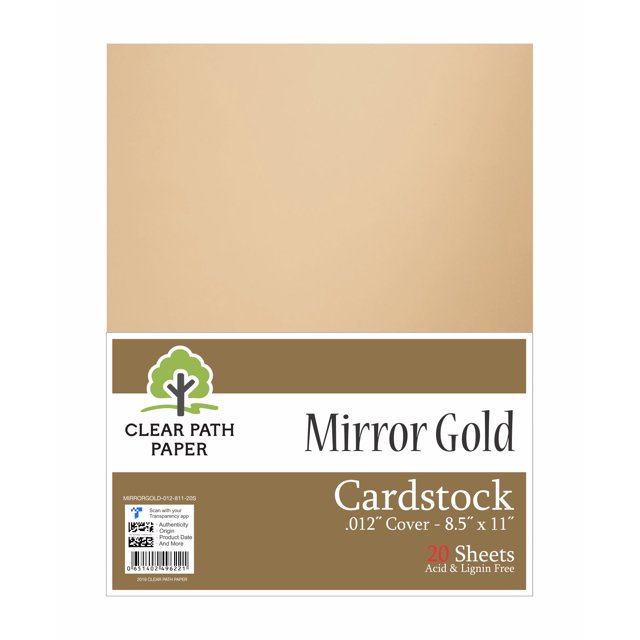 Mirror Gold Cardstock - 8.5 x 11 inch - .012