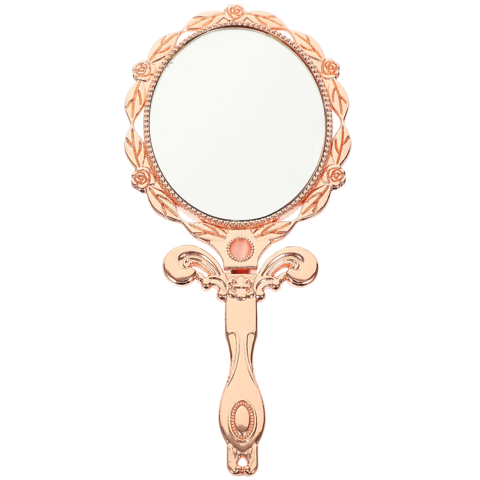 Mirror Hand Makeup Held Vanity Handheld Travel Vintage Portable Folding Cosmetic Dressing Table