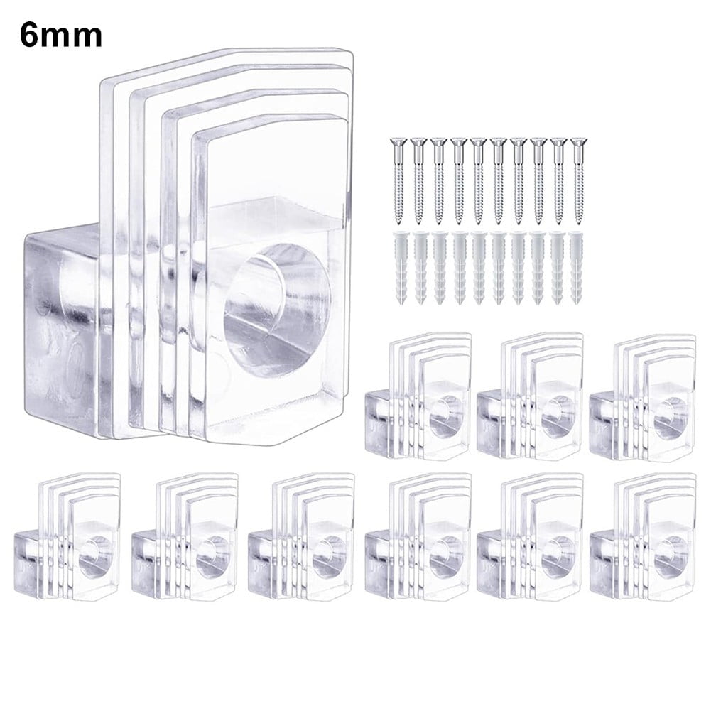 Mirror Holder Clips 1/4 In Clear Plastic Mirror Holders Mirror Mounting