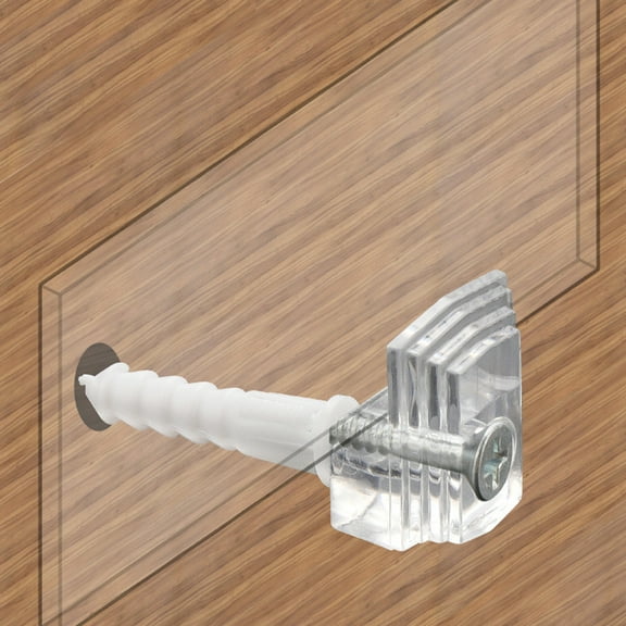 Mirror Holder Clips 24pcs Clips for Wall Clear Plastic Mirror Holder Clip Screw and Anchor Mount Modern Mirror Hanging Kit for Wardrobe (Type F)