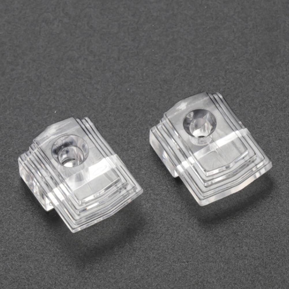 Mirror Holder Clips 24pcs Clips for Wall Clear Plastic Mirror Holder Clip Screw and Anchor Mount