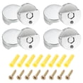 thumbnail image 1 of Mirror Holders Clips, 8Pcs Mirror Mounting Clips for 3-5mm Thick Mirror Glass Dresser Bathroom(27mm Silver), 1 of 6