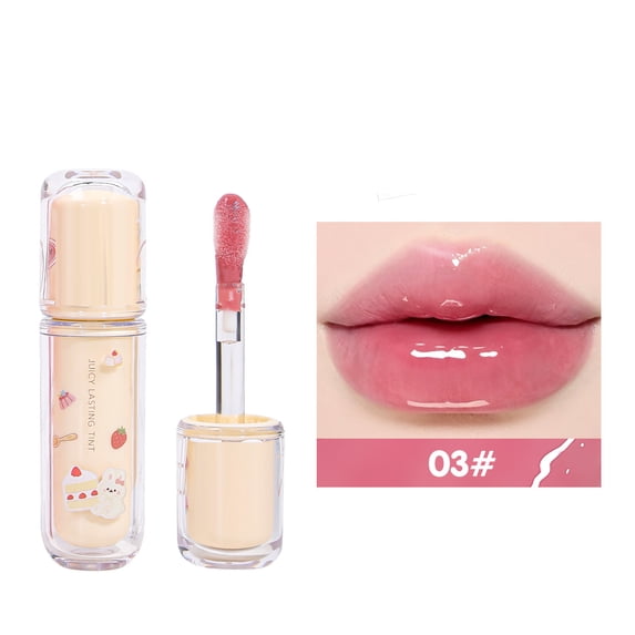 Mirror Hydrating Lip Gloss, Long Lasting Glass Lip Makeup, Waterproof Moisturizing Lip Gloss For Lip Care, Pink Series, 0.148oz