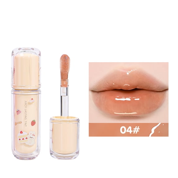 Mirror Hydrating Lip Gloss, Long Lasting Glass Lip Makeup, Waterproof Moisturizing Lip Gloss For Lip Care, Pink Series, 0.148oz