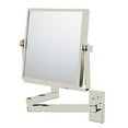 thumbnail image 1 of Mirror Image 24083 Square Double Arm Wall Mirror, Polished Nickel, 1 of 1