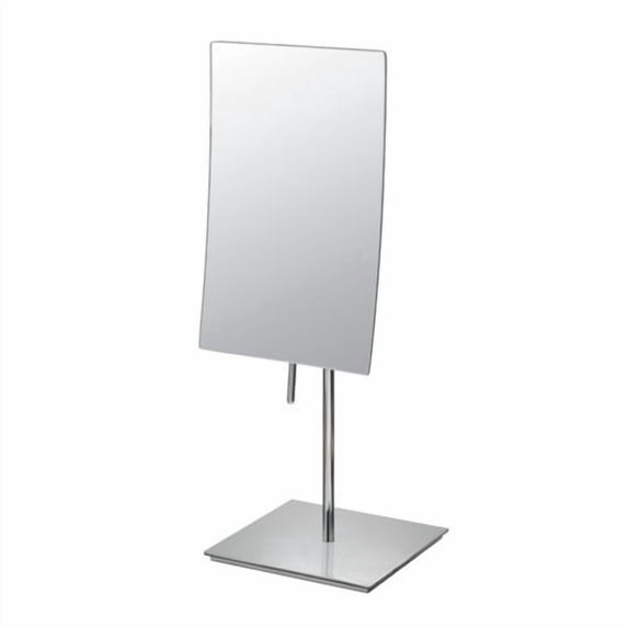 Minimalist Rectangular Free Standing Mirror Polished Nickel