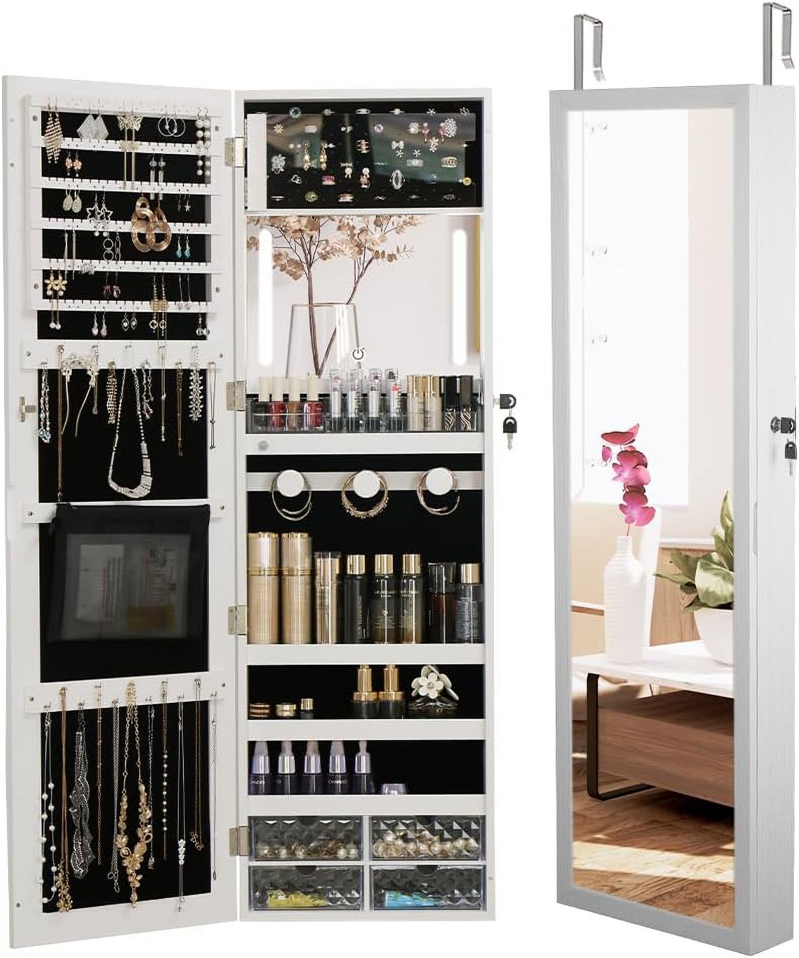 Mirror Jewelry With BuiltIn Touch Light Mirror 47.3” H