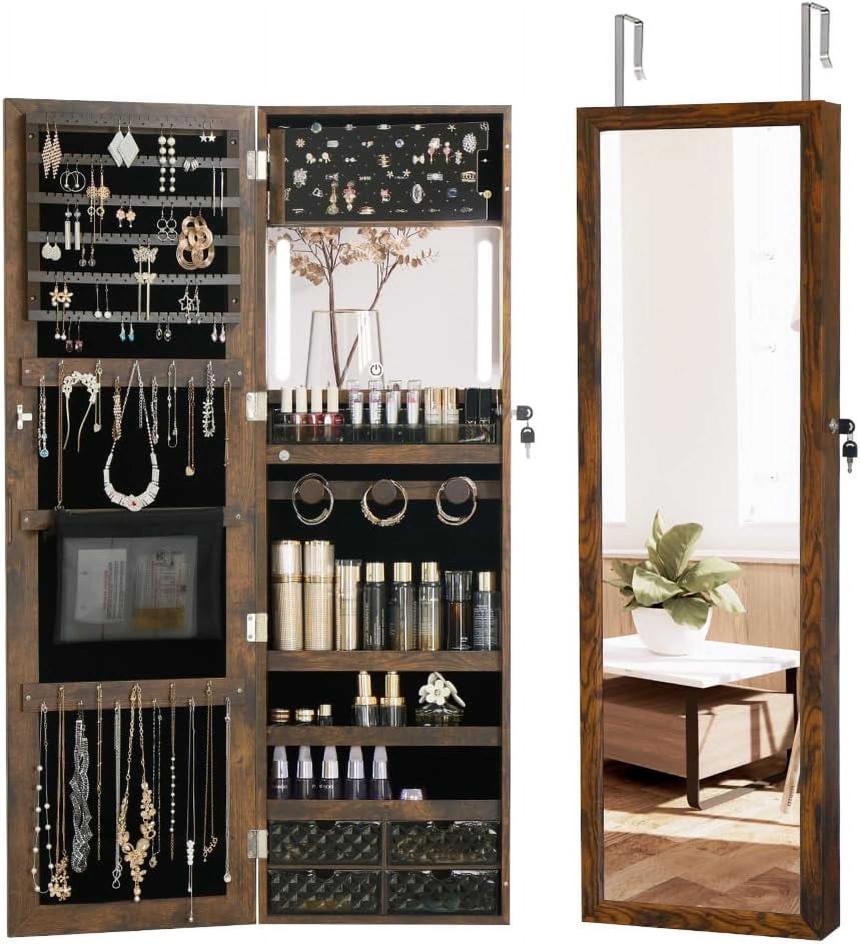 Mirror Jewelry With BuiltIn Touch Light Mirror 47.3” H