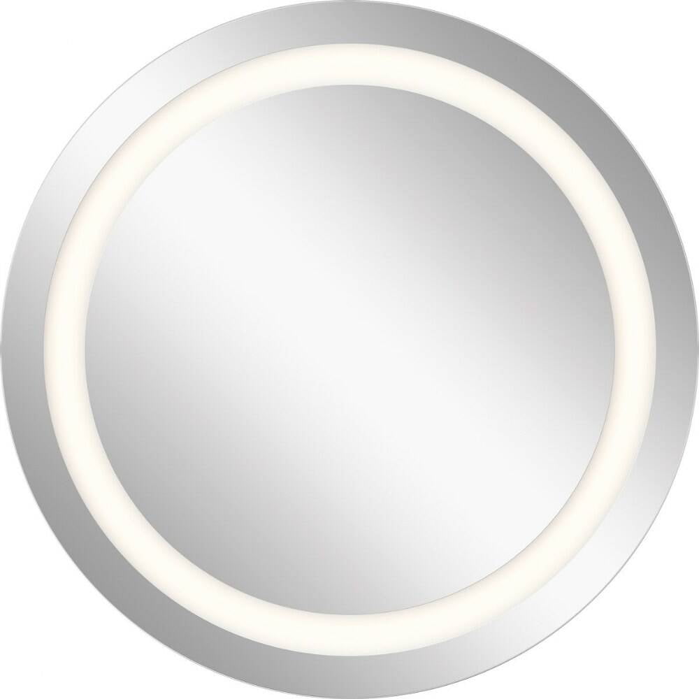 Sleek Contemporary 33.5" LED Backlit Wall Mirror with Frosted Edge