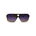 thumbnail image 1 of Mirror Lens Half Rim Plastic Racer Mobster Sunglasses Tortoise Blue Mirror, 1 of 4