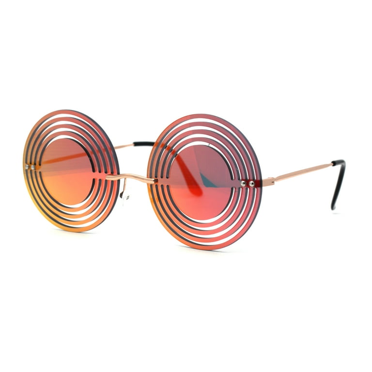 Mirror Lens Hypnotist Circular Die Cut Hippie Round Circle Lens