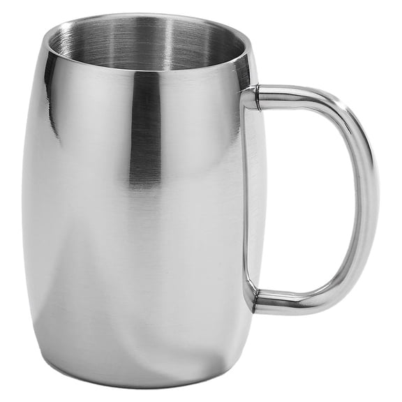 Mirror Light 304 Stainless Steel Mug Water Cup 500Ml Beer Coffee with Handle