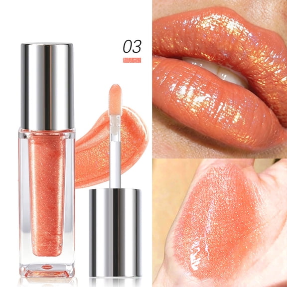 Mirror Lip Gloss 5G Orange, High Shine Water Like Texture, Moisturizing Lip Lacquer with Pearl Shimmer, Non Sticky Spring Summer Lip Color