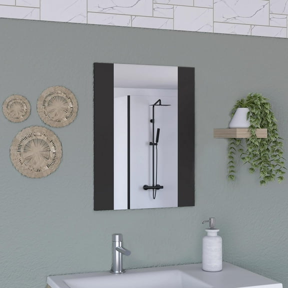 Mirror Madrid, Rectangular Shape, Looking Glass Black