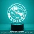 thumbnail image 1 of Mirror Magic Store Aries Color Changing Personalized LED Light with Remote Control, 1 of 8