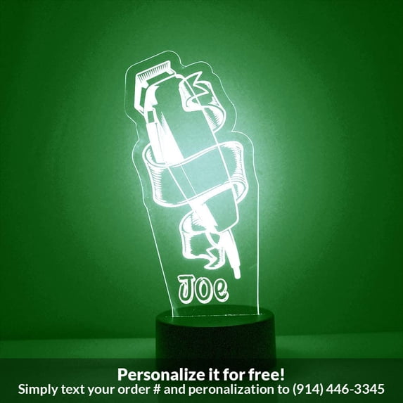 Mirror Magic Store Barber Shop Buzzer Color Changing Personalized LED Light with Remote Control