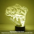 thumbnail image 1 of Mirror Magic Store Bass Fish Color Changing Personalized LED Light with Remote Control, 1 of 8
