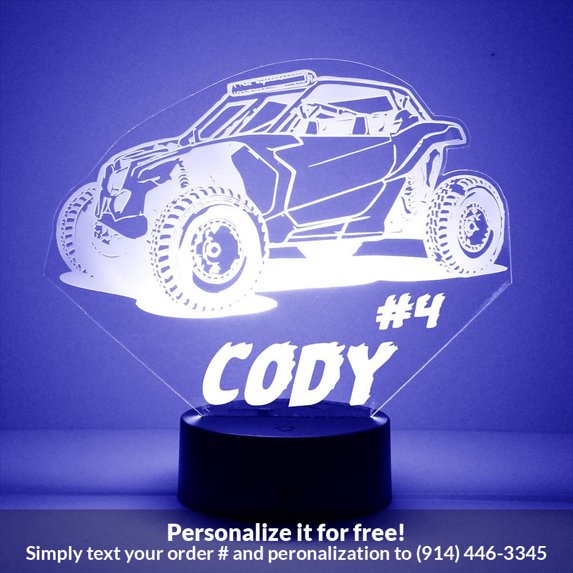 Mirror Magic Store Beach Buggy Color Changing Personalized LED Light with Remote Control