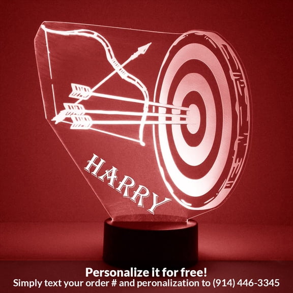 Mirror Magic Store Bow and Arrow Color Changing Personalized LED Light with Remote Control