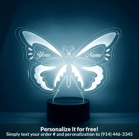 Mirror Magic Store Butterfly Color Changing Personalized LED Light with Remote Control