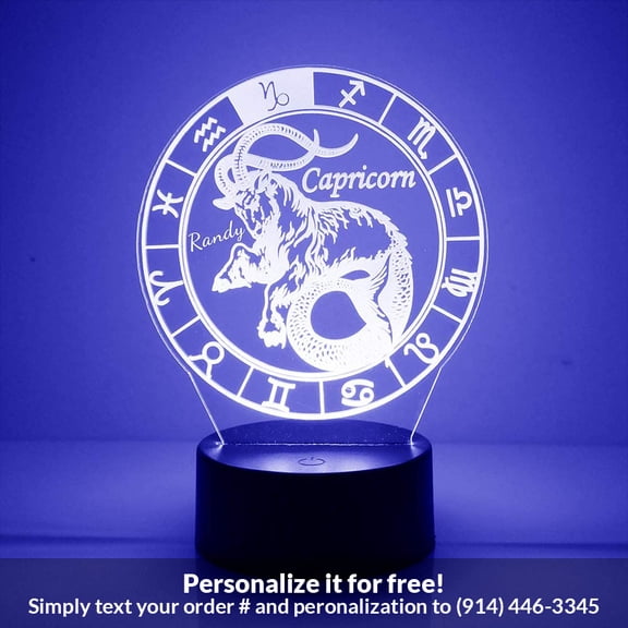 Mirror Magic Store Capricorn Color Changing Personalized LED Light with Remote Control