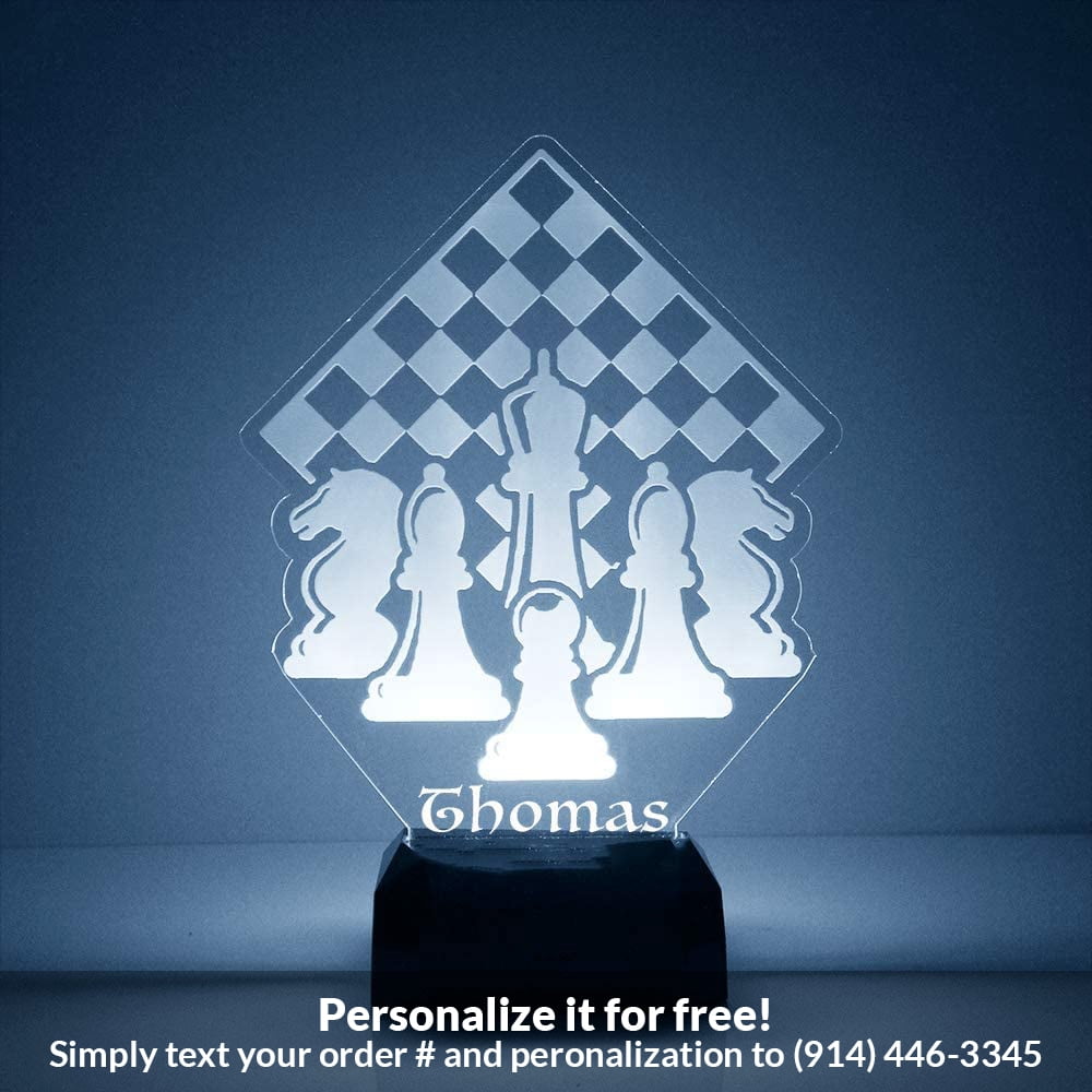Mirror Magic Store Chess Board Color Changing Personalized LED Light ...