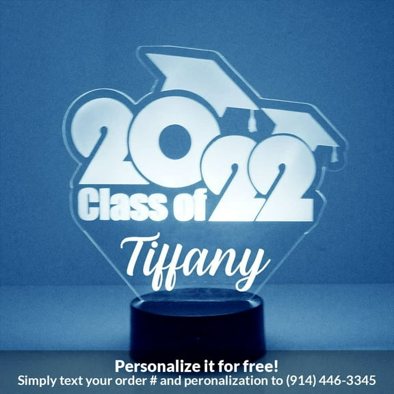 Mirror Magic Store Class of 2022 Caps Graduation Color Changing Personalized LED Light with Remote Control