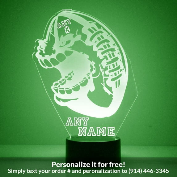 Mirror Magic Store Crazed Football Color Changing Personalized LED Light with Remote Control