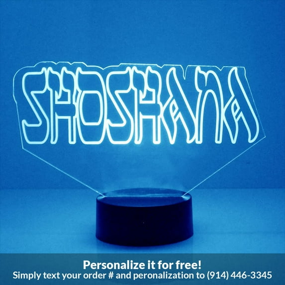 Mirror Magic Store Custom Name - Sefer Font Color Changing Personalized LED Light with Remote Control