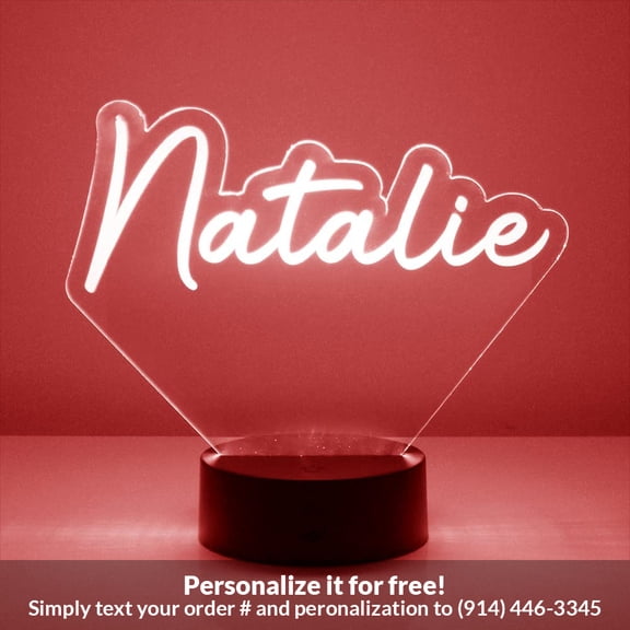 Mirror Magic Store Custom Name - Style 25 Color Changing Personalized LED Light with Remote Control