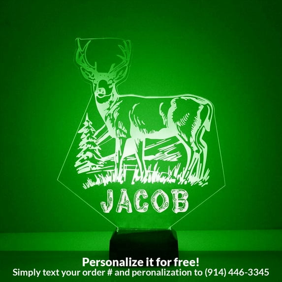 Mirror Magic Store Deer Color Changing Personalized LED Light with Remote Control