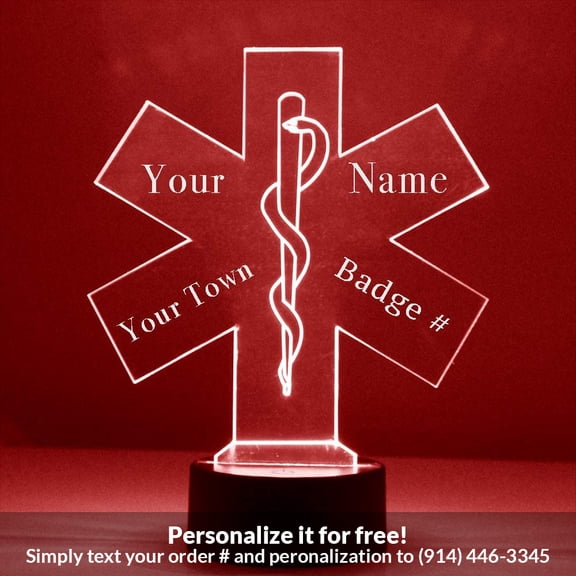 Mirror Magic Store EMS Star of Life Color Changing Personalized LED Light with Remote Control