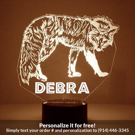 Mirror Magic Store Fox Color Changing Personalized LED Light with Remote Control