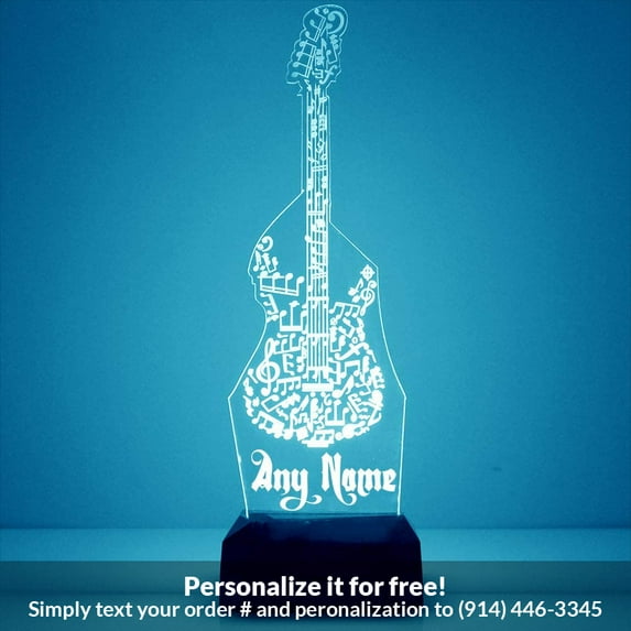 Mirror Magic Store Guitar Notes Color Changing Personalized LED Light with Remote Control