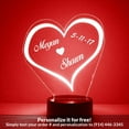 thumbnail image 1 of Mirror Magic Store Heart with Custom Names Color Changing Personalized LED Light with Remote Control, 1 of 8