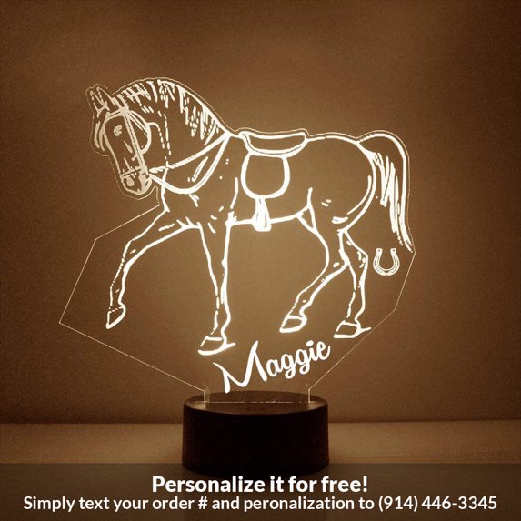 Mirror Magic Store Horse Color Changing Personalized LED Light with Remote Control