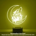 thumbnail image 1 of Mirror Magic Store Howling Wolf Color Changing Personalized LED Light with Remote Control, 1 of 8