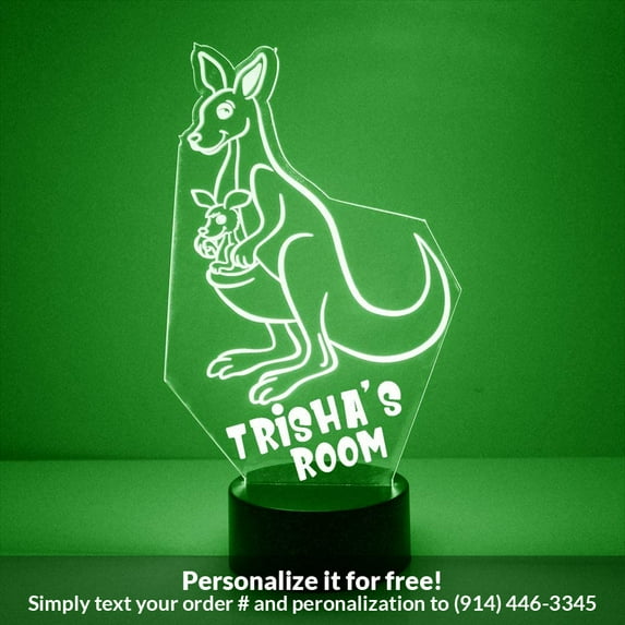 Mirror Magic Store Kangaroo Color Changing Personalized LED Light with Remote Control