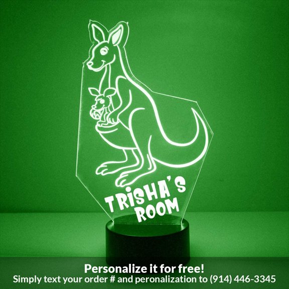 Mirror Magic Store Kangaroo Color Changing Personalized LED Light with Remote Control