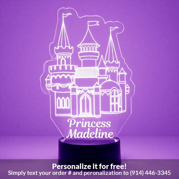 Mirror Magic Store Kids Castle Color Changing Personalized LED Light with Remote Control