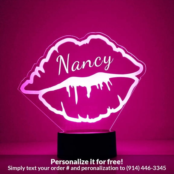 Mirror Magic Store Lips Color Changing Personalized LED Light with Remote Control