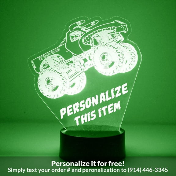 Mirror Magic Store Monster Truck 3 Color Changing Personalized LED Light with Remote Control