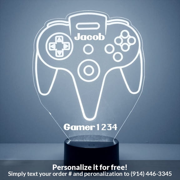 Mirror Magic Store N64 Controller Color Changing Personalized LED Light with Remote Control