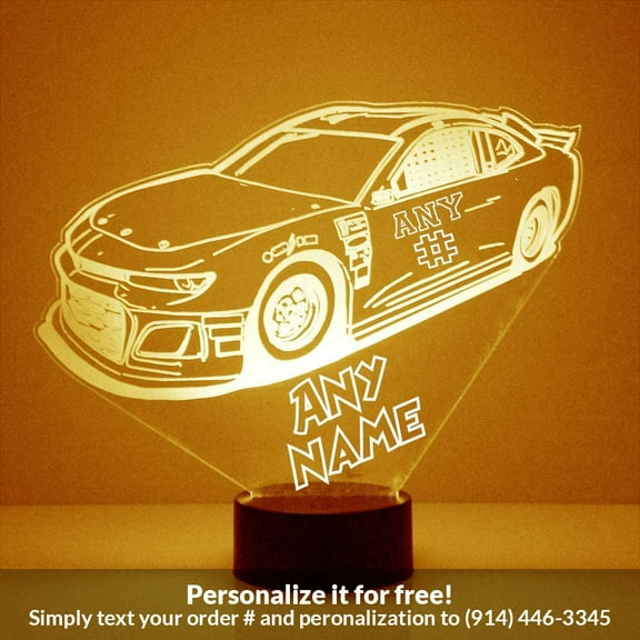 Mirror Magic Store Nascar Inspired Custom Car Color Changing Personalized LED Light with Remote Control